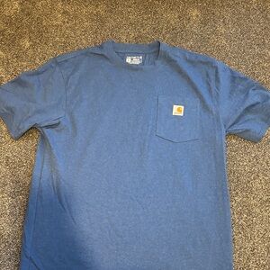 Carhartt Navy Blue Pocket Tee with Logo Patch